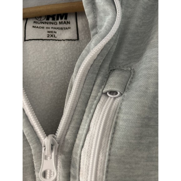 America’s Turkey Trot Thanksgiving Hoodie Men’s Gray Full Zip 2XL Running Man - Picture 5 of 11